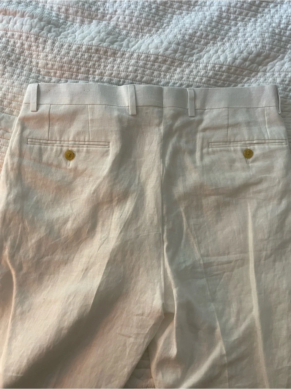 Ralph Lauren White Linen Trousers